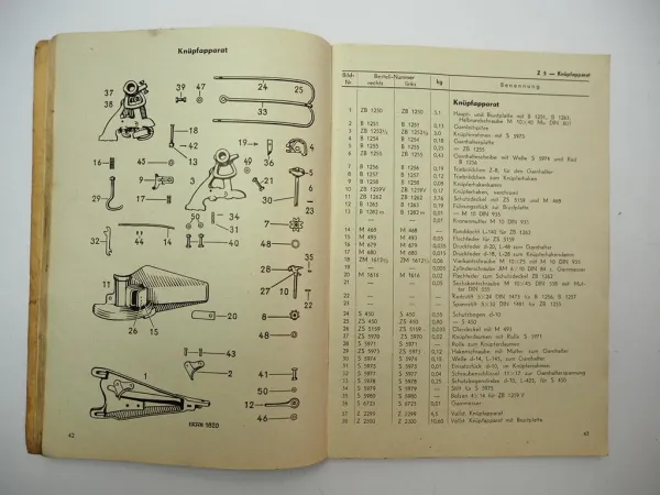 Fahr Z5 Leichter Zapfwellenbindemäher Betriebsanleitung Ersatzteilliste 1955