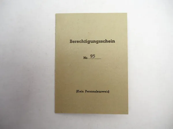 Fahrrad Berechtigungsschein 1953 Plochingen Baden-Württemberg