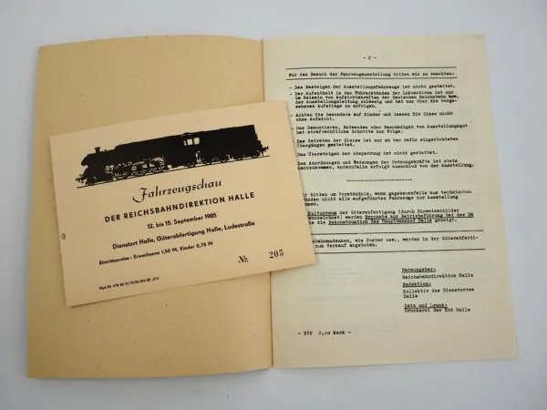 Fahrzeugausstellung Reichsbahndirektion Halle 1985