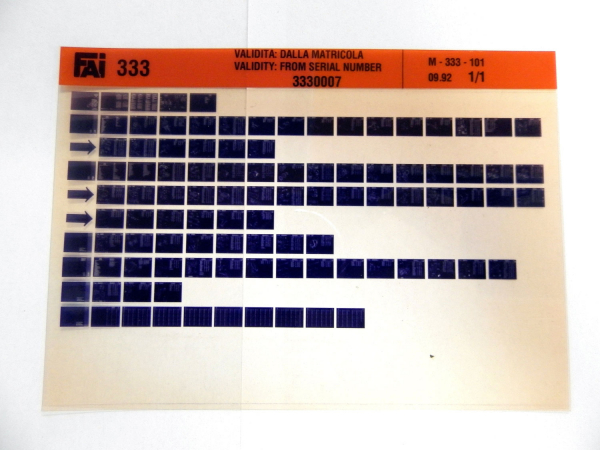 FAI 333 Ersatzteilliste Spare Parts Catalog Catalogo Ricambi Microfiche