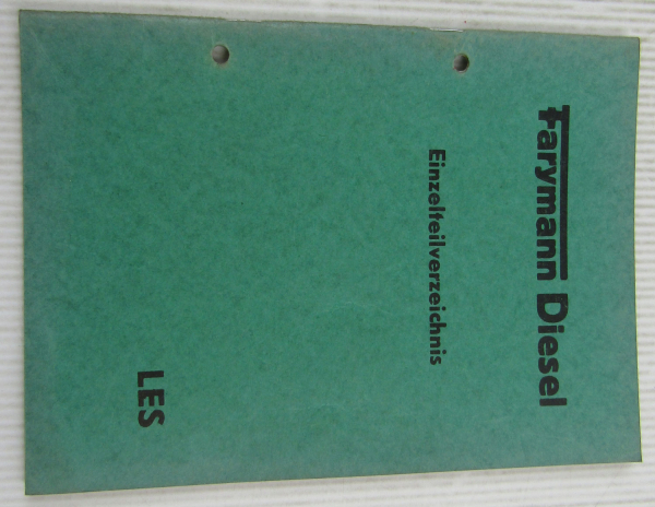Farymann LES Dieselmotor Ersatzteilliste ERsatzteilkatalog von 1958