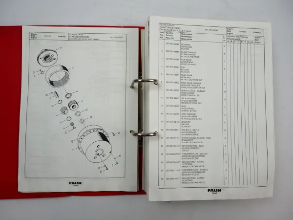 Faun ATF 120-5 Mobilkran Ersatzteilliste Ersatzteilkatalog Spare Parts List