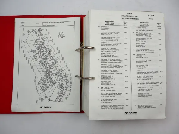 Faun ATF 60-4 Mobilkran Ersatzteilliste Ersatzteilkatalog Spare Parts List 1998
