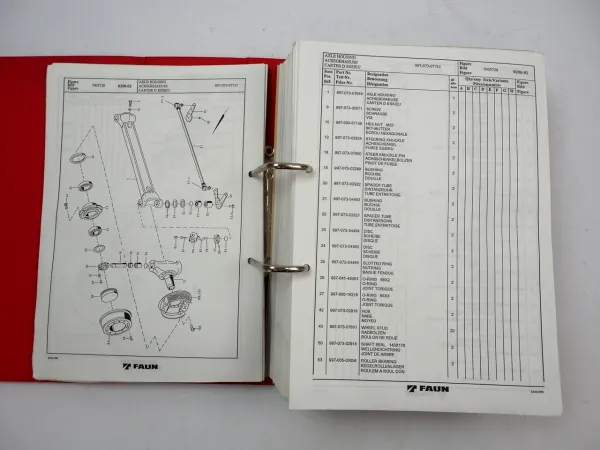 Faun ATF 60-4 Mobilkran Ersatzteilliste Ersatzteilkatalog Spare Parts List 1998