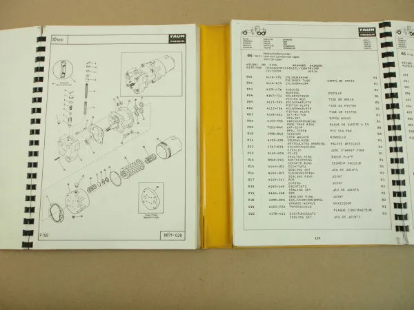 Faun F 155 Grader Ersatzteilkatalog Ersatzteilliste Spare Parts List
