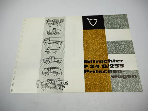 Faun F 24 B/255 Eilfrachter Pritschenwagen Prospekt Technische Daten 1950er J.