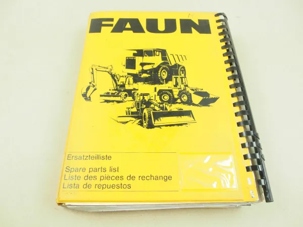 Faun F105 Grader Ersatzteilkatalog Ersatzteilliste Parts List Pieces de rechange