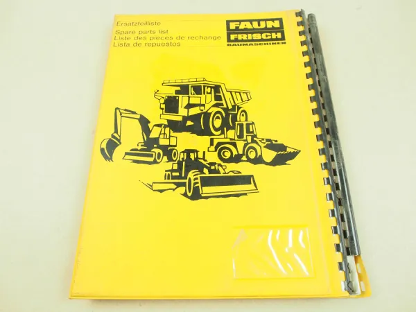 Faun F105 Grader Ersatzteilliste Parts List Pieces rechange ca 1979