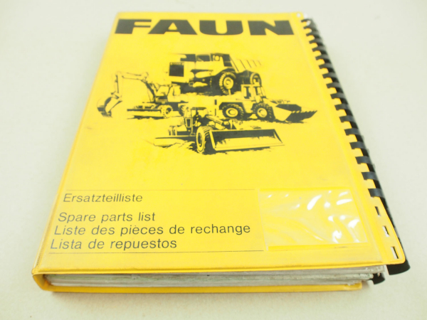 Faun F105 Grader Ersatzteilliste Parts List Pieces rechange wohl um 1979