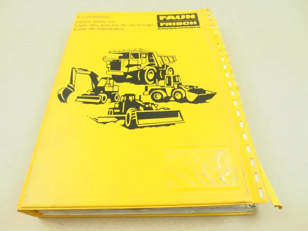 Faun F1300C Radlader Ersatzteilliste Teilekatalog Parts List Pieces rechange 80