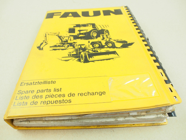 Faun F155 Grader Ersatzteilliste Ersatzteilkatalog Parts List Pieces de rechange