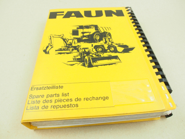 Faun F2000C Lader Ersatzteilliste Ersatzteilkatalog Parts List Pieces rechange