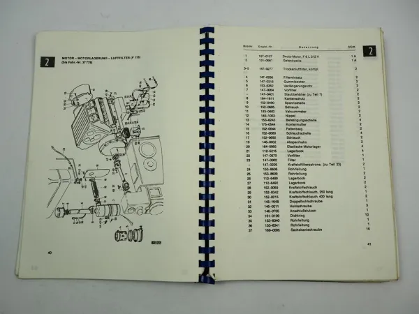 MBA O&K Frisch F95 F115 Grader Ersatzteilliste Ersatzteilkatalog