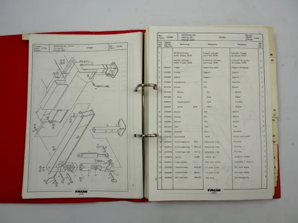 Faun HK 028 Mobilkran Ersatzteilliste Ersatzteilkatalog Spare Parts List