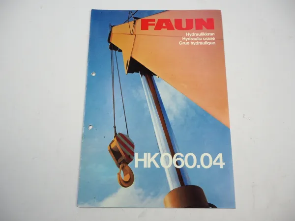 Faun HK060.04 Autokran Mobilkran Hydraulikkran Prospekt Brochure 1984