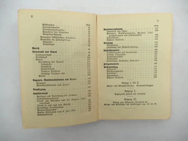 Felddienstordnung Taschen Rangliste XIII. Armee Korps Württemberg 1908/1913