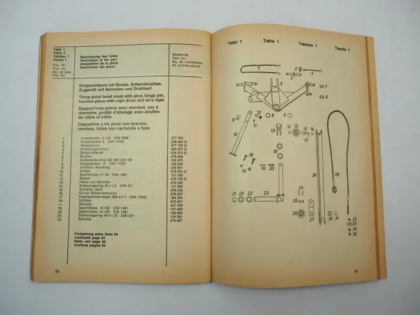 Fella FKM165 Kreiselmäher Betriebsanleitung Ersatzteilliste 1976