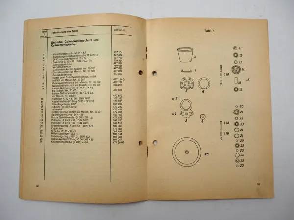 Fella FKM2HS Kreiselmähwerk Betriebsanleitung Ersatzteilliste 1972