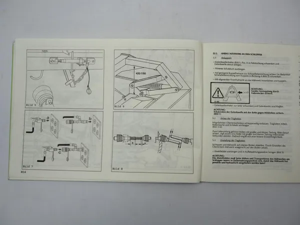 Fella KM 230 251 265 295 F Turbo Mäher Betriebsanleitung Ersatzteilliste 1990