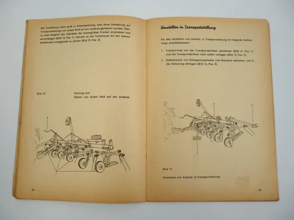 Fella Krüger TH4 TH6 Turboheuer Bedienungsanleitung Ersatzteilliste 1964
