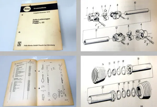 Fella Peggy und Peggy L22 Ladewagen Ersatzteilliste Ersatzteilkatalog 1976