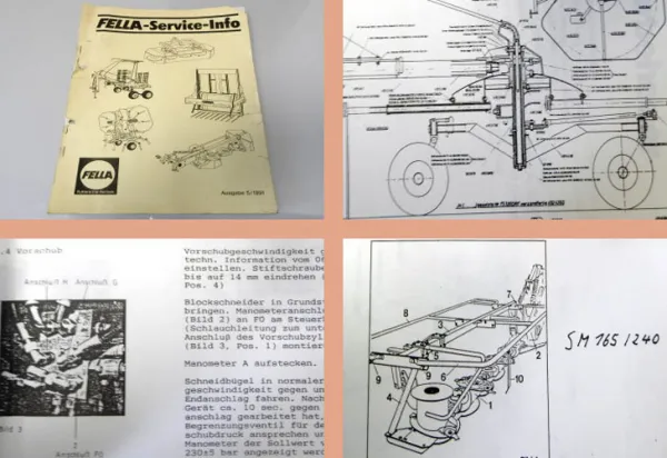 Fella Service Info Mähwerk KM Turboheuer TH 540 ... Werkstatthandbuch 1991