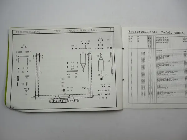Fella SM 270 300 FZ Turbo Scheibenmähwerk Ersatzteilliste Ersatzteilkatalog 1995