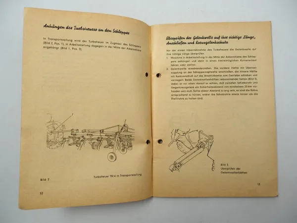 Fella TH4 TH6 Turboheuer System Krüger Bedienungsanleitung Ersatzteilliste 1970