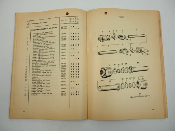 Fella TH40S TH4S TH40DS TH4DS Betriebsanleitung Ersatzteilliste 1976