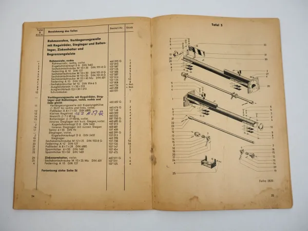 Fella TH4D Turboheuer System Krüger Bedienungsanleitung Ersatzteilliste 1965