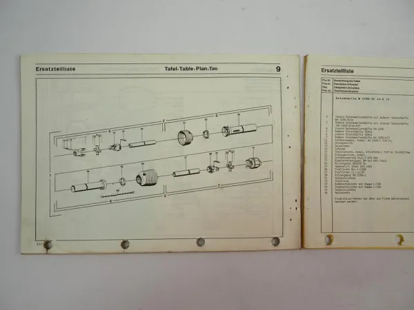 Fella TH520 Hydro Turboheuer Bedienungsanleitung Ersatzteilliste 1987