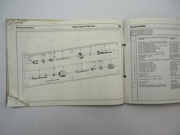 Fella TS335DN TS380DN Turboschwader Bedienungsanleitung Ersatzteilliste 1988