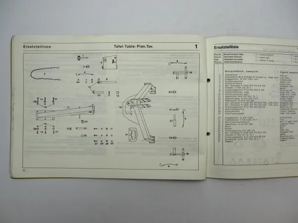 Fella TS335DN TS415DN Turboschwader Bedienungsanleitung Ersatzteilliste 1989