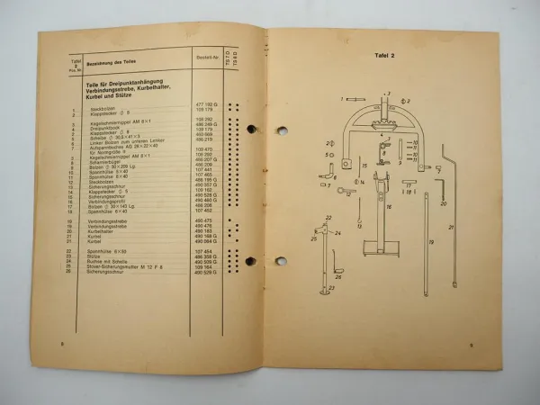 Fella TS7 TS8 TS7D TS8D Turboschwader Ersatzteilliste 1974