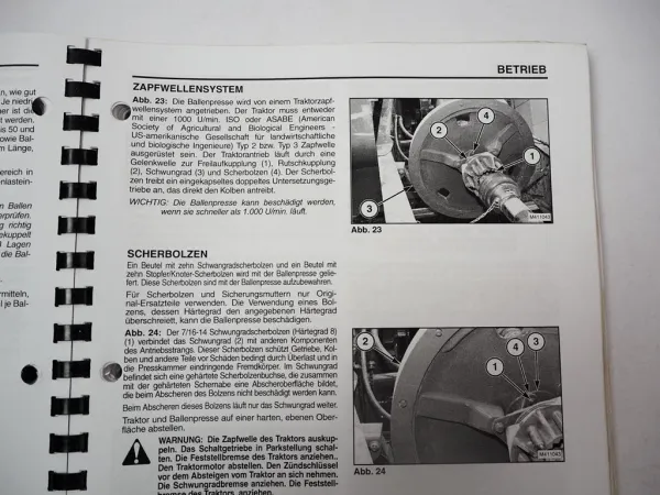 Fendt 1270N 1270S CE Ballenpresse 70x120 Betriebsanleitung Elektronik 2008