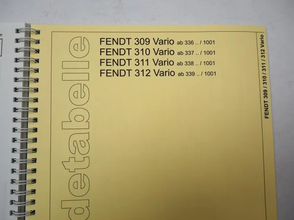 Fendt 300 400 700 800 900 Vario Schlepper Störcode Tabelle Fehlersuche 2007