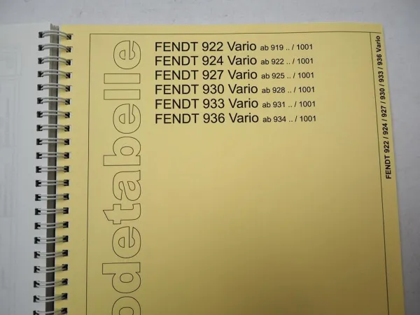 Fendt 300 400 700 800 900 Vario Schlepper Störcode Tabelle Fehlersuche 2007