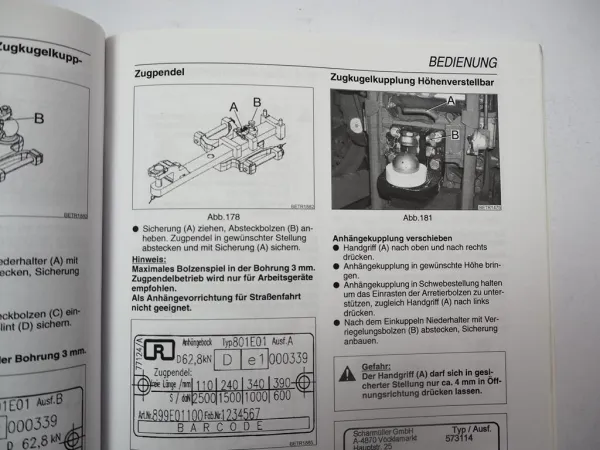 Fendt 309 310 311 312 Vario Traktor Betriebsanleitung Bedienung Wartung 2006/10