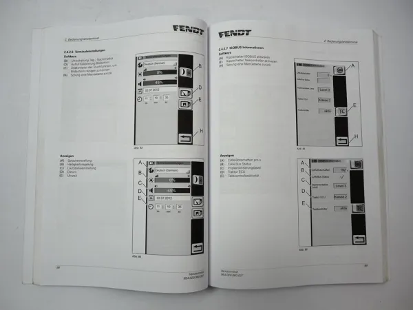Fendt 310 311 312 313 Vario S4 Profi Betriebsanleitung Wartung Varioterminal