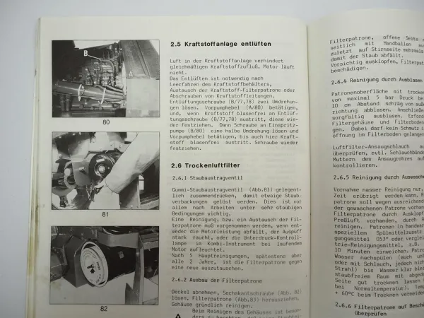 Fendt 345 360 365 380 GT GTM GTF GTA Geräteträger Betriebsanleitung 1989