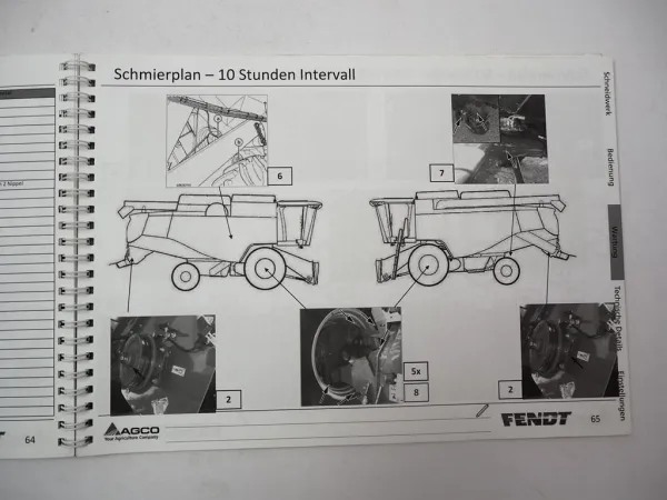 Fendt 5180E 5220E 5255 6275 L MCS Mähdrescher Fahrerschulung Betriebsanleitung