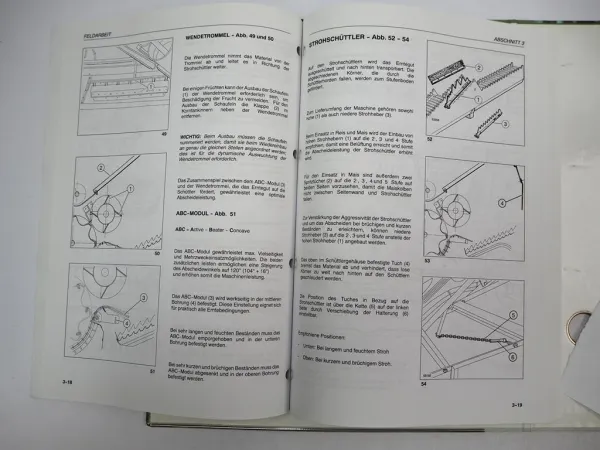 Fendt 5220 5250 6250 E Mähdrescher Betriebsanleitung Werkstatthandbuch 2005/07