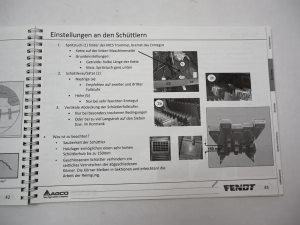 Fendt 5255 6275 L MCS Mähdrescher L-Serie Fahrerschulung Betriebsanleitung 2016
