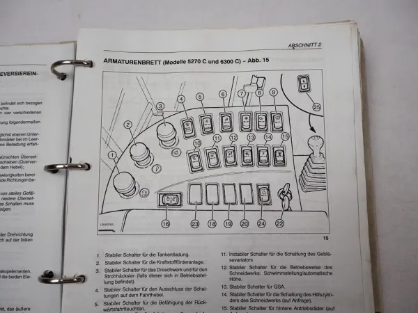 Fendt 5270 6300 C C-AL Mähdrescher Betriebsanleitung Bedienung Wartung 2005