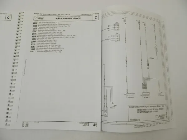 Fendt 712 714 716 718 818 820 Vario COM3 Elektrik Hydraulik Schema Opleiding 2008