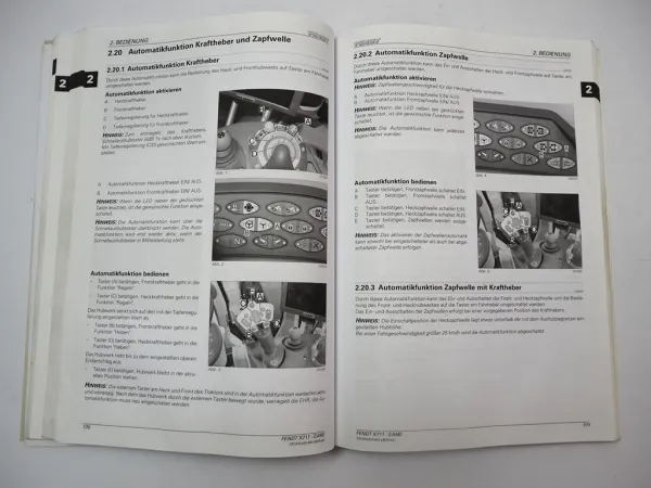 Fendt 714 716 718 720 722 724 Vario Traktor Betriebsanleitung Bedienung 2011