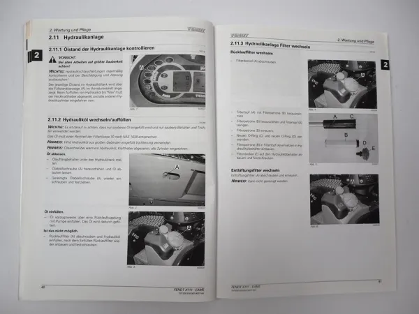 Fendt 714 716 718 720 722 724 Vario Traktor Betriebsanleitung Wartung 2012