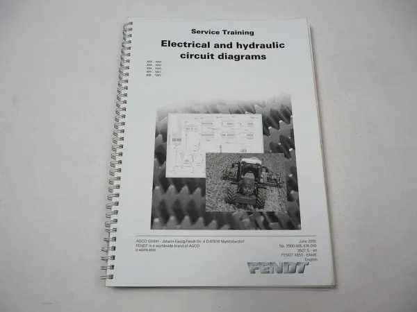Fendt 800 Vario Stufe 3b Electrical Hydraulic Circuit Diagrams Service Training 2010