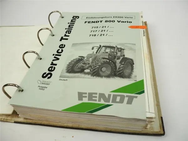 Fendt 815 817 818 Vario Einführungskurs Service Training mit Schaltplänen 2002