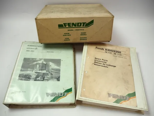 Fendt 8300 8350 Mähdrescher Betriebsanleitung Ersatzteilliste ca. 2001/05